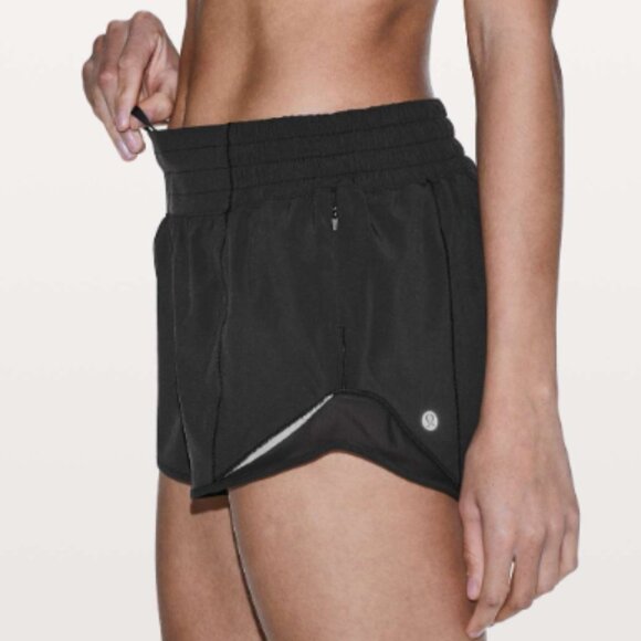 Lululemon Hotty Hot Short 4" Black Size 4 Tall - Picture 1 of 7